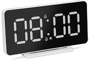 TechniSat VIOLA AC-1 - Digitaler Wecker mit 4,5 Zoll großem LCD Display (Anzeige von Uhrzeit, Datum & Temperatur, dimmbar, 2 Weckzeiten, Netzbetrieb - USB Steckernetzteil erforderlich)