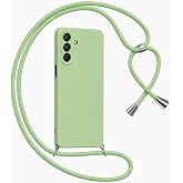 Coverzone Galaxy A54 ile Uyumlu &Ouml;zel &Uuml;retim Ayarlanabilir İpli Boyun Askılı Silikon Kılıf Kadife İ&ccedil; Yapılı Viper Boyun &Ccedil;apraz
