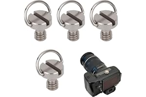LUXSTELLAR 1/4 Zoll Schraube, 4 Stück Zoll Schrauben Aus Aluminium Schnellverschluss Schraube Für Kamera Stativ Fotozubehör 10mm Metalloptik, Rostfrei Einfache Montage Durch Präzisionsgewinde