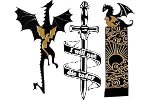 KONGOU Marcapáginas Dragón, Punto De Libro Vintage, Año De La Mascota del Dragón, Marcador De Libro Fresco con El Sol Y Las Nubes, Decoraciones De Libros En Forma De Dragón