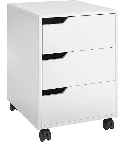 Bureau droit Vente-Unique Bureau avec rangements SERGUEI - MDF laqué blanc Bureau droit Vente-Unique Bureau avec rangements SERGUEI - MDF laqué blanc