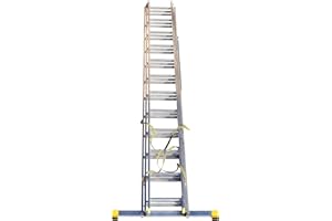 BPS ACCESS SOLUTIONS Ausziehleiter mit 3 Elementen und integrierter Stabilisierung, 7,11 m (7.96m)