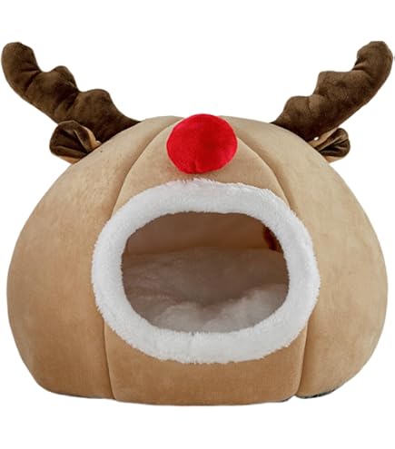 Weihnachts Schlitten Haustierbett, 63cm Plüsch-Wei Produktbild-Vorschau 4