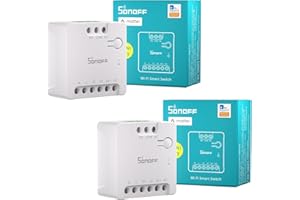 SONOFF MINI-D 2 szt. inteligentny przełącznik | WiFi 2,4 G, suchy kontakt 8 W, protokół matowy, kompatybilny z Alexa, Google Home, Home Assistant | Do drzwi garażowych, sterowania kotłem itp.