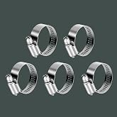 5 ADET Hortum Kelep&ccedil;esi Tork Ayarlı 10x16 mm Paslanmaz &Ccedil;elik Boru Metal Kelep&ccedil;e Ayarlanabilir Klips