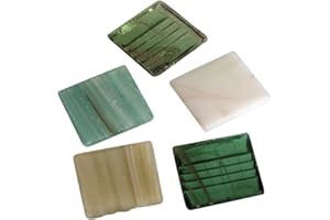 Rayher Glas-Mosaiksteine "ArtDecor" Deluxe, Mischung Grün-Töne, Form quadratisch 2 x 2 cm, Eimer 500 g (ca. 160 Stück), Glasmosaik, Glassteine, 1453413, Dunkelgrün