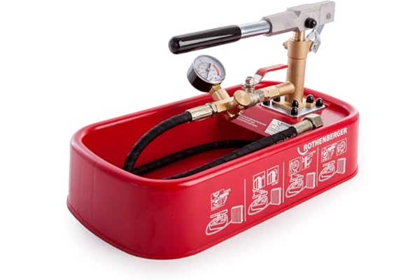 Rothenberger 6.1130 Pompe de test pour la tuyauterie domestique, 30 bar
