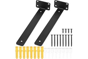 SYBDXJ Regalhalterung, 2 Stk Schwebende Regalträger, Unsichtbare Tablarträger Regalwinkel, Schwimmender Regalbodenträger, Schwerlastträger Regalkonsole Wandregal Regalhalterung für Regale - schwarz/30cm