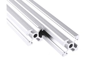 CNCYEAH 2 profili in alluminio 2020 200 mm tipo T scanalatura 6 mm, profilo in alluminio europeo 20 x 20 mm, per stampanti 3D e macchina per incisione laser CNC