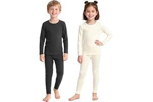 Kids Thermal Underwear, Xkimos Thermal Underwear Set for Boys and Girls for 4-16 Years,Lightweight and ultra-soft Thermal Set Long Johns Underwear