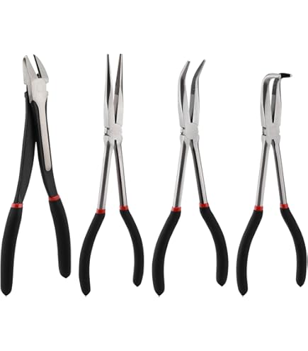 US PRO Tools 275mm Long Nose Pliers Set - Blue (Pack Of 3 - Foto 7