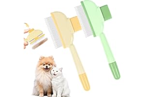Redamancy Lot de 2 Brosse chat Auto-nettoyante, Brosse pour Chat et Chien, Peigne Autonettoyant pour Chat et Chien, Peigne Efficace pour Toilettage des Chats et Chiens (Poils Longs et Courts)