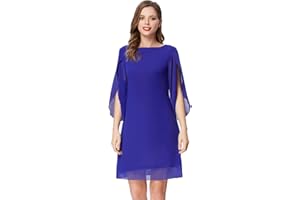 GRACE KARIN Women Loose Chiffon Dress Elegant Wedding Guest Dress for Party Dresses Women Casual Summer