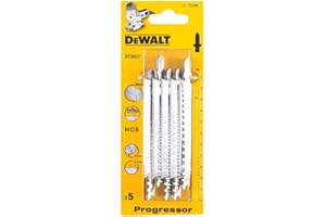 DEWALT DT205702 Lot de 5 lames de scie sauteuse à dents Progressor et tige en T