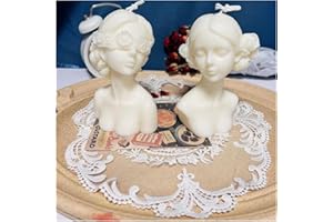 penobon 2 Pezzi Ragazza con Gli Occhi Chiusi Stampi per Candele in Silicone, 3D fai da te in Stampo per Candele per Artigianato, Aandele Profumate, Saponi, Luci per Feste e Cottura