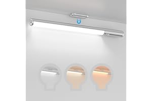 OMECO 2 lampade da incasso da cucina a LED con sensore di movimento, dimmerabili, 2200 mA. Lampada da parete magnetica a LED, per interni con telecomando, funzionamento a batteria, per camera da