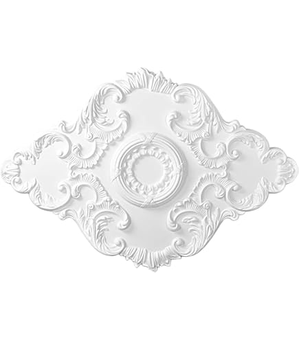 Élément de coin 152283 Profhome Élement décorative style Rococo-Baroque blanc