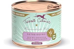 Terra Canis Selvaggina, patata, mela & mirtillo rosso - Alimento umido Grain-Free, 200g I Alimento premium per cani con ingredienti di autentica qualità human-grade al 100% I ipoallergenico