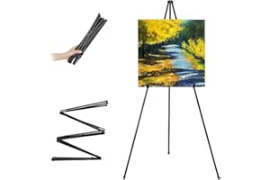 VAIIGO Verstellbare Staffelei - 168 cm Höhe Metall Poster Stativ, Zusammenklappbar für Kunstdisplays, Skizzieren, Malen und Poster Aktivitäten (1 Pack)