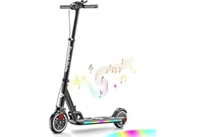 FanttikRide T9 Apex Trottinette Électrique Enfant 130–170 cm, Moteur 200 W, 11/16/19 km/h, Lumières LED Colorées, Haut-Parleur Bluetooth, Écran Digital, Hauteur Réglable, Pliable
