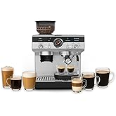 Krups Precision manuelle Siebträgermaschine mit Mahlwerk, Barista Kaffeemaschine mit intuitiver Bedienfläche, Pre-Infusion-Ei