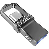 KEXIN Chiavetta USB 128 GB, Pen Drive 128GB USB 3.0, USB C & USB A, OTG Metallo Chiavetta USB C per PC, Laptop, Auto, TV, Sma