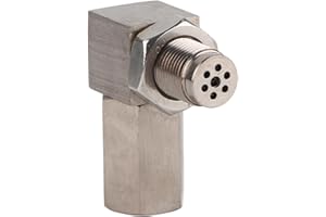 ARAMOX Convertidor del sensor de oxígeno espaciador del sensor de oxígeno del coche de 90 ° CEL Bung Fix Check Engine Light M18X1.5 Convertidor catalítico Zócalo del sensor de