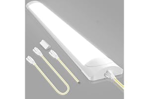 Litglobe Neon LED 90cm,30W 3000LM Connectable Reglette LED,6500K Blanc Froid Neon Tube,Étanche Luminaire Plafonnier pour Atelier, Garage, Sous Sol, Bureau, Grand Magasin