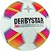 Derbystar Fußball Stratos Pro S-Light, Kinder Trainingsball, Ball Größe 3 (290 g), weiß rot gelb, 1127