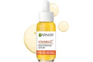 Garnier Vitamin C Serum for Face, Brightening Serum with 4% [Vitamin C + Niacinamide + Salicylic Acid], Hyperpigmentatio