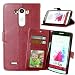 Produktbild Nancen LG G3 / D858 (5,5 Zoll) Lederhülle Neu Style Acht Farbe Weich PU Flip Case Ledertasche / Schutz Etui, Einfach Vintage Kollektion Karten Slot Foto Wallet Hülle Handy Tasche Zubehör
