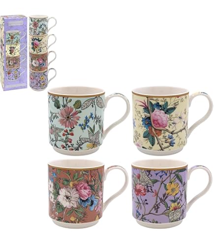 The Leonardo Collection Set van 2 mokken Bee Narcissen Floral Design Gift Box