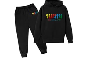 SGDLESN Trapstar Tracksuit Kids Trapstar Children's Hooded Athletic Boys Tracksuit Unisex Two-Piece Trapstar Tracksuit Girls Tracksuit Trapstar Tracksuit Kids Pullover Hoodie Football Tracksuit