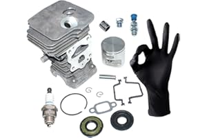 ICOOYO Kit de pistón cilíndrico para Husqvarna 445 445 II 445E 445E II 450 450 II 450E 450E II Jonsered CS2245 CS2250 RedMax GZ500 McCulloch CS450 Craftsman 358382000