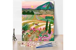 Mupmod Paint by Numbers for Adults, DIY Paint by Numbers Kits Canvas, Acrylic Adult Paint by Numbers for Wall Decor 12×16inch