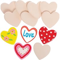 Baker Ross 15 Keramik-Herzsteine Zum Bemalen – Bastelrohlinge Für Kinder, 35x35x10 Mm, Ideal Für Valentinstag & Geschenke