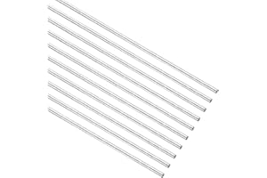 Unifizz 0.8mm x 300mm 304 Stainless Steel Solid Round Rod for DIY Craft Model Car Helicopter Airplane - 10pcs
