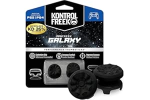NEOTIMELY FPS Freek Galaxy Black for PlayStation 4 (PS4) and PlayStation 5 (PS5) Performance Thumbsticks, Compatible Controller Grip Performance, Galaxy Themed Thumbstick Covers (1 High-Rise, 1 Mid-Rise, Black)