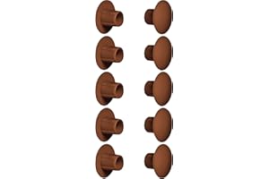 cyclingcolors 10x tappo chiusura plastica nero bianco grigio marrone mobili inserto cappuccio copriforo fori (Ø5mm (x10mm) / marrone RAL 8007)