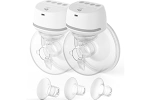 Bellababy Milchpumpe Elektrische Tragbare, Wiederaufladbare Freihändige Elektrisch mit 4 Modi und 6 Stufen,3-Größen-Einsätze：:17mm,19mm,21mm,(2 Stück)