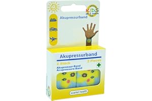 ‎SCARLET BIJOUX scarlet health | Akupressurband »Sea«, 1 Paar elastische Armbänder zur Anwendung am Handgelenk, für Kinder & Erwachsene – diskreter Reisebegleiter (Seestern)