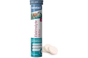 ‎SANOTACT sanotact Elektrolyte Aktiv - 20 Brausetabletten Elektrolyt Mit Magnesium, Natrium, Kalium Kalorienfrei, zuckerfrei, vegan Limetten-Grapefruit-Geschmack
