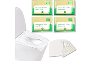 JORMFTTE Flushable Paper Toilet Seat Covers, 40pcs Disposable Toilet Seat Cover, Pocket Size, Suitable for Toddler Kids Adults Pregnant Women, Use in Travel Or Public Toilets Use