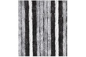 BRUNNER Cortina de Felpa de Chenilla, 56 x 205 cm, Gris/Antracita/Negro