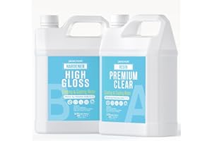 JANCHUN Epoxidharz Set 5.67L/192oz- Epoxidharz mit Härter kristallklares Gießharz für Flusstische Harz Kunstharz, Holz, Kunst, Aquarium, DIY Handwerk, Schmuckherstellung - Epoxy Resin Kit