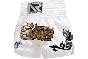 YOOJIA Pantalones Cortos De Muay Thai para Niños Pantalones Cintura Elástica Calzoncillos De Boxeo Pantalones para Kickboxing MMA