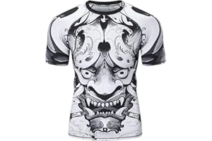 LAFROI CLY08 - Maglia a Compressione da Uomo a Maniche Corte UPF 50+, Uomo