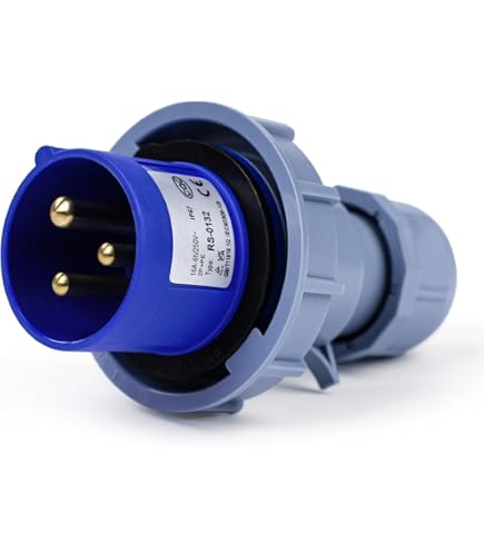 240 V 16 A/32 A 3 Pin Sito Presa Industriale E Presa Parete Impermeabile IP44 Presa Di Connettore, Blu - Foto 6