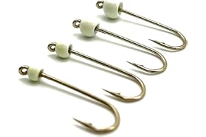 ‎PSARÁS Kolibri Tungsten Micro Jig Hooks Set – 4 Pieces | Trout Tungsten Beads Ultralight Hooks for Fishing with Rubber Bait | Tungsten Jigs Trout Fishing Hooks