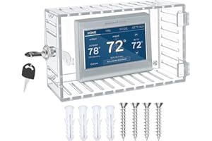 OHICKI Coperchio Termostato Domestico | Protezione della Scatola del Termostato Universale con Chiave | Protezione del Blocco del Pannello del Termostato per Camere da Letto, Casa